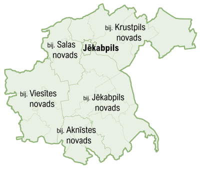 Karte - apvienoto pašvaldību teritorijas