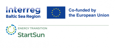 Logo Interreg Baltic Sea Region co founded by the European Union Energy Transition StartSun
