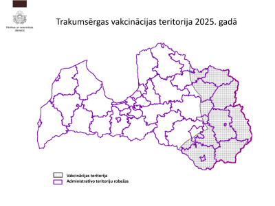 Karte ar iezīmētu Latvijas austrumu daļu