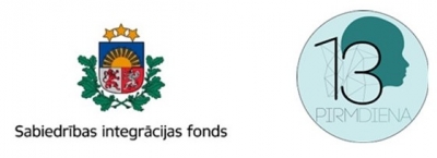 Sociālā integrācijas fonda un biedrības 13. pirmdiena logo