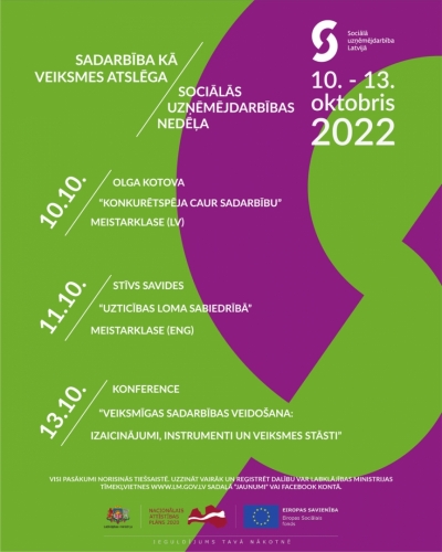 Sociālās uzņēmējdarbības nedēļa 2022 - afiša