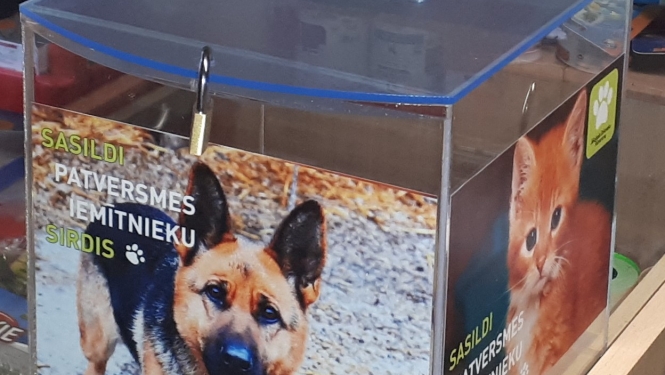 Ziedojumu kastes patversmes dzīvniekiem