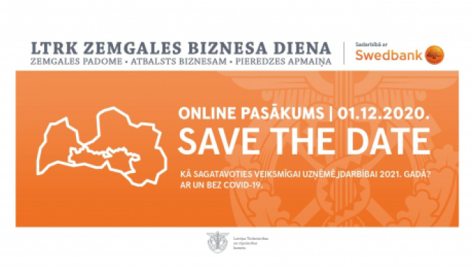 1.decembrī tiešsaistē norisināsies Zemgales Biznesa diena