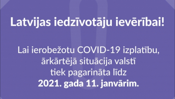 Līdz 11. janvārim pagarina ārkārtas stāvokli, ieviešot stingrākus drošības pasākumus