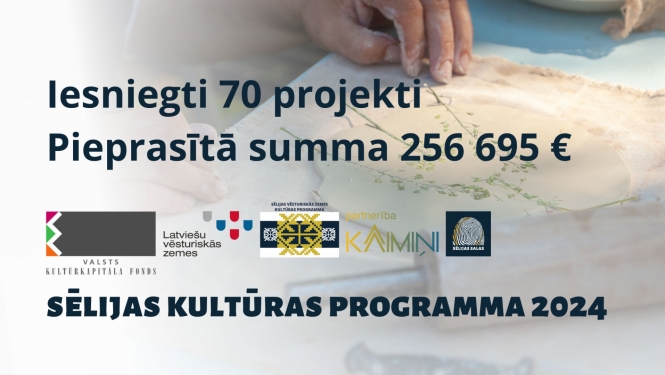 Plakāts ar pieprasīto summu un logo