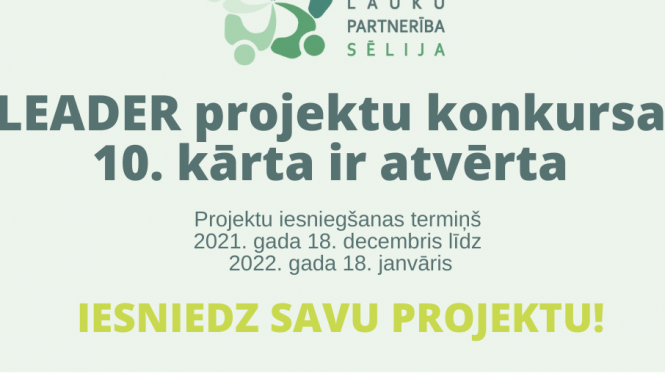 LEADER projektu konkursa plakāts