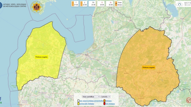 meteoroloģiskā karte