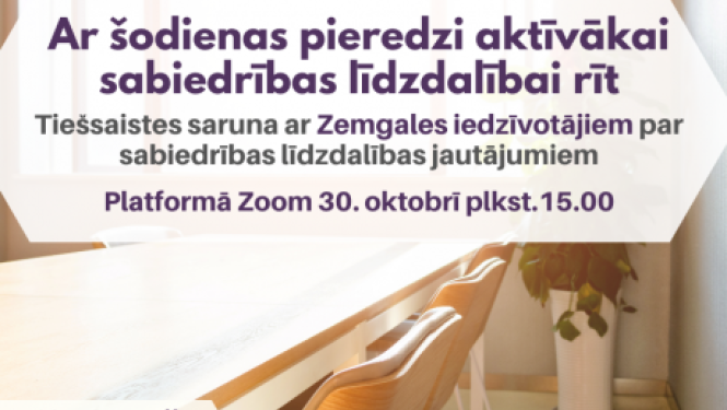 Aicina piedalīties sarunās par sabiedrības līdzdalību