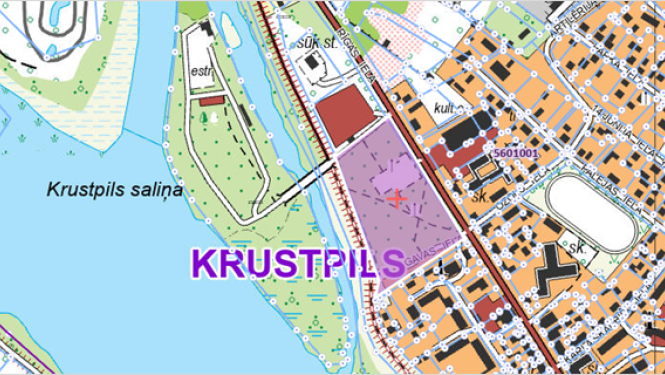 Krustpils parka atrašanās vieta kartē