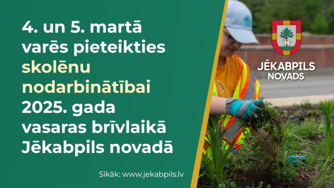 Skolēnu nodarbinātība 2025. gadā