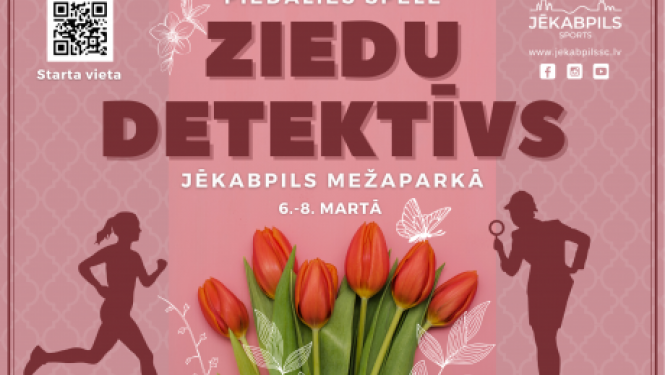 Jēkabpils sporta centrs Jēkabpils Mežaparkā rīko spēli “Ziedu detektīvs”