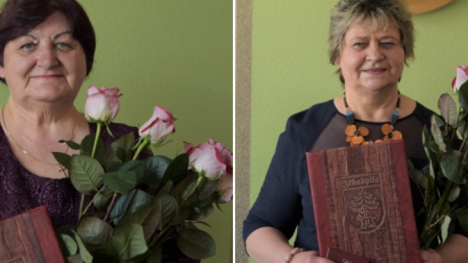 Pašvaldībā sumina Goda pilsones- Rutu Kalniņu un Silviju Dreimani