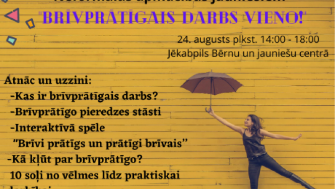 Aicinām jauniešus pieteikties neformālām apmācībām “Brīvprātīgais darbs vieno!”