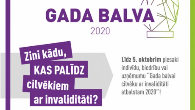 Tiesībsargs izsludina konkursu “Gada balva cilvēku ar invaliditāti atbalstam”