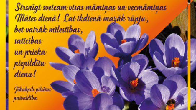 Sveicam Mātes dienā!