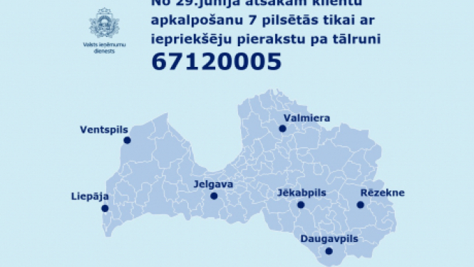 VID atsāk klientu apkalpošanu vēl 7 pilsētās, apmeklētājiem obligāti iepriekš jāpierakstās