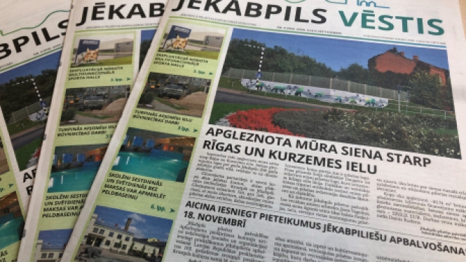 Izdots pašvaldības izdevuma “Jēkabpils vēstis” septembra numurs
