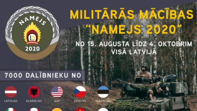 Sākas Nacionālo bruņoto spēku militāro mācību cikls “Namejs 2020”