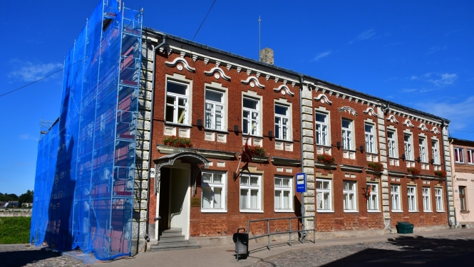 A.Žilinska Jēkabpils MŪzikas skolas ēka remonta laikā 2022.g