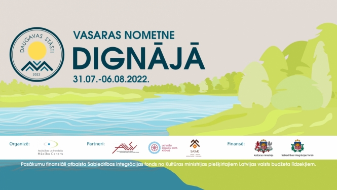 Vasaras nometnes Dignājā plakāts