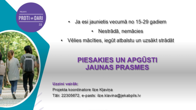 Projekta proti un dari 2.0 plakāta daļa