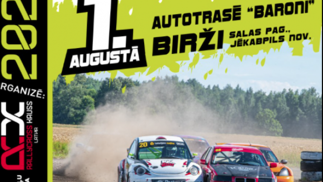Rallijkross Biržos, 1. augustā - afiša