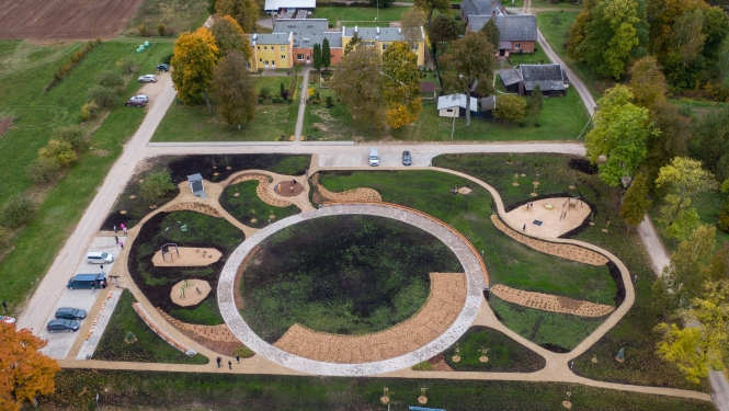 Rubeņu skvērs no augšas - 29.09.2021