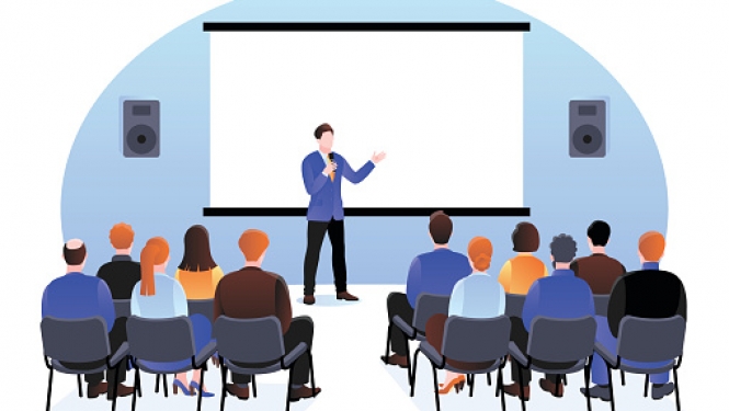 Zīmēta semināra vizualizācija