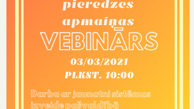 Projekta “KOPĀ vienā virzienā” ietvaros darbā ar jaunatni iesaistītos aicina uz pieredzes apmaiņas vebināru