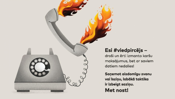 Informatīvs plakāts par krāpniecību