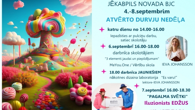 Atvērto durvju dienas plakāts