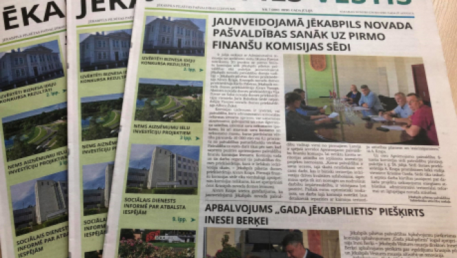 Iznācis pašvaldības laikraksta "Jēkabpils vēstis" jūlija izdevums