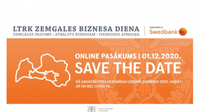 1.decembrī tiešsaistē norisināsies Zemgales Biznesa diena