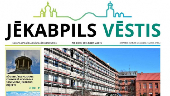 Publicēts 2021. gada marta Jēkabpils Vēstis numurs