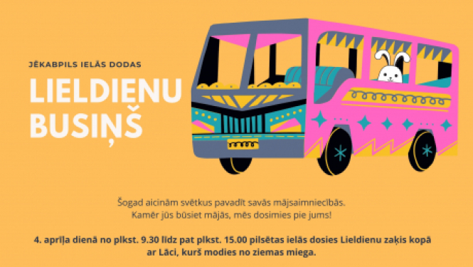 4.aprīlī pilsētas ielās dosies Lieldienu busiņš
