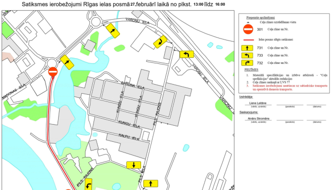 satiksmes ierobežojumi Jēkabpilī