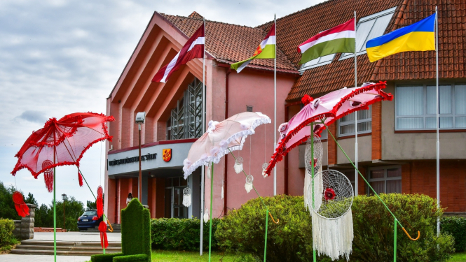 Viesītes pilsēta svētku noformējumā