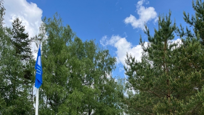 Zilais pludmales karogs