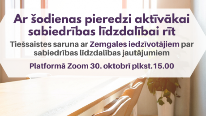 Aicina piedalīties sarunās par sabiedrības līdzdalību