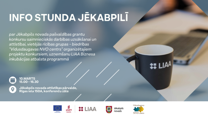 Info stunda Jēkabpilī - plakāts