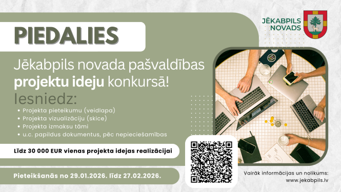 Iedzīvotāju projektu ideju konkurss afiša 2026