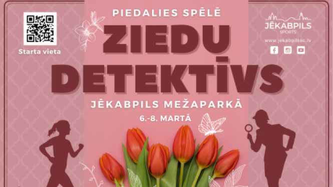 Jēkabpils sporta centrs Jēkabpils Mežaparkā rīko spēli “Ziedu detektīvs”
