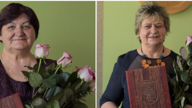 Pašvaldībā sumina Goda pilsones- Rutu Kalniņu un Silviju Dreimani