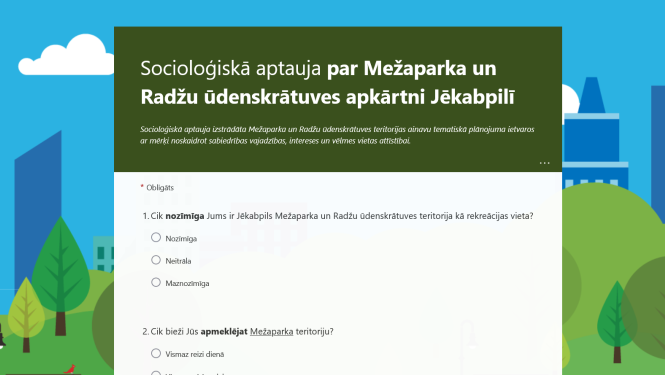 Aptaujas ekrānšāviņš