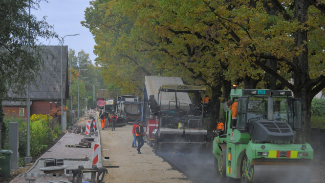 Palejas ielas asfaltēšana