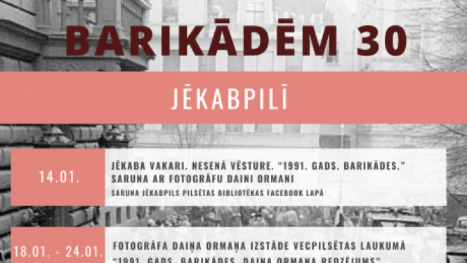 Aicina uz barikāžu atceres pasākumiem Jēkabpilī