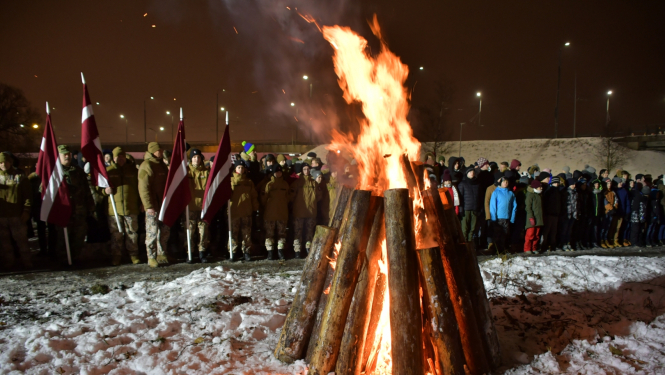Barikāžu atceres pasākums Rīgā - arhīva foto