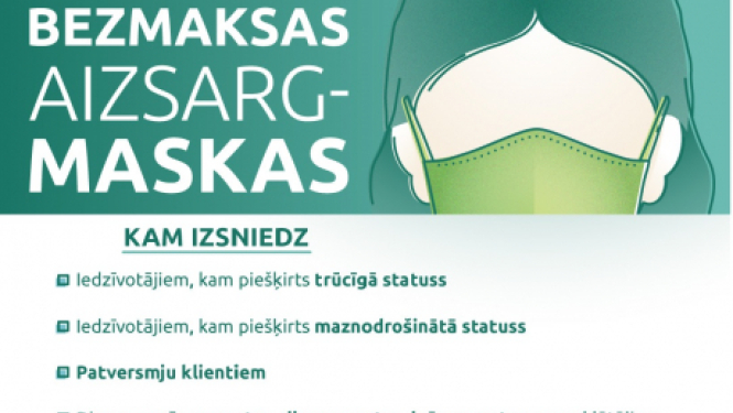 Nākošnedēļ uzsāks sejas masku dalīšanu atsevišķām iedzīvotāju grupām
