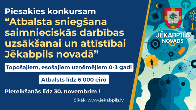 Biznesa ideju konkurss 2023 - plakāts