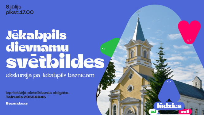 Afiša par dievnamu ekskursiju